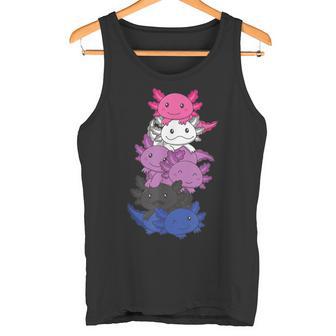 Genderfluid Gender Fluid Pride Lgbtq Axolotl Tank Top - Geschenkecke