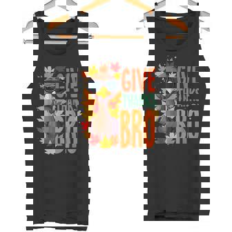 Give Thanks Bro Cute Turkey Toddler Thankful Thanksgiving Tank Top - Monsterry