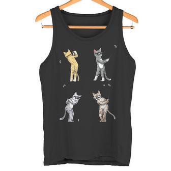 Golfing Cats Golf Golfer Golf Player Tank Top - Monsterry