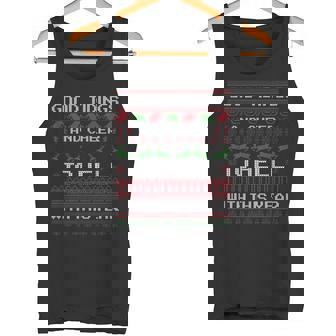 Good Tidings And Cheer To Hell With This Year Christmas Tank Top - Monsterry