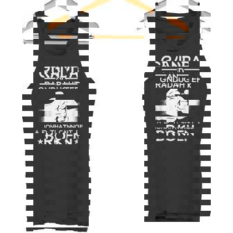 GRANDPA & GRANDDAUGHTER BOND CAN'T BE BROKEN Fist Bump Meme Tank Top - Monsterry