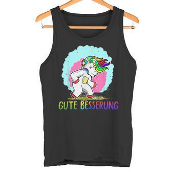 Gute Besserung Unicorn Unicorn Belly Pain Sick Flu Tank Top - Geschenkecke