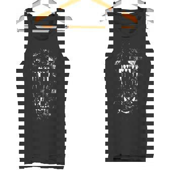 Halloween Horror Wolf Dog Vampire Monster Teeth Costume Art Premium Tank Top - Monsterry