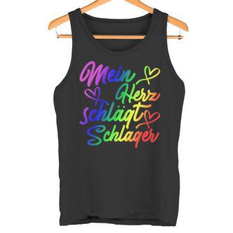 My Heart Beats Schlager Lgbtq Pride Gay Lesbian Queer Tank Top - Geschenkecke