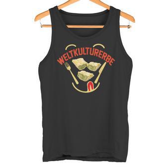 Herrgottsbscheißerle Maultasche Welt Cultured Heritage Swabian Tank Top - Geschenkecke