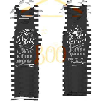 He's Is My Boo Halloween Costume Matching Couple Boo Ghost Tank Top - Monsterry