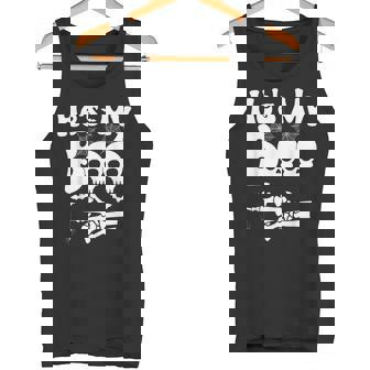 He's My Boo Skeleton Couples Matching Couple Halloween Tank Top - Monsterry