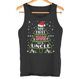 Hombre Mi Primera Navidad Como Tío Divertido Nuevo Tío Navidad Camiseta sin mangas - Regaloses