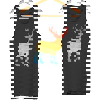 Hunting Deer With Sunglasses 70s 80s 90s Tank Top - Monsterry