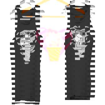 Ice Cream Cat Lover Sundae Gelato Dessert Popsicle Kitty Tank Top - Monsterry