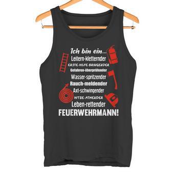 Ich Bin Ein Feuerwehrmannoluntary Fire Brigade Ich Bin Ein Tank Top - Geschenkecke