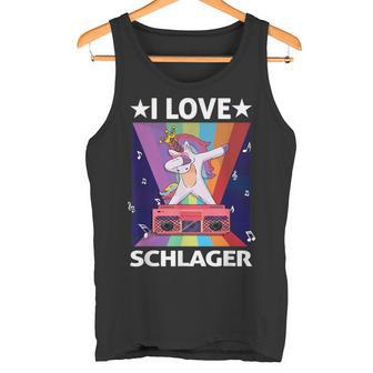 Ich Liebe Schlager Party Costume Folk Music I Love Schlager S Tank Top - Seseable