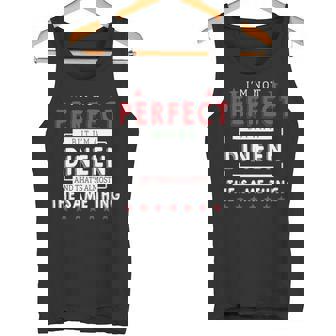 I'm Not Perfect But I'm A Dineen And That's Almost The Same Thing Personalized Last Name Tank Top | Seseable UK