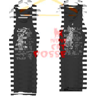 Insane Cat Posse Halloween Love Rock Band With Family Tank Top - Monsterry