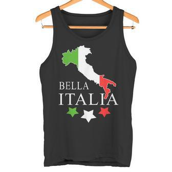 Italia Bella Italia With Italian Map Italy Tank Top - Seseable