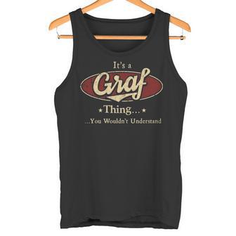 It's A Graf Thing You Wouldn't Understand Tank Top - Thegiftio UK