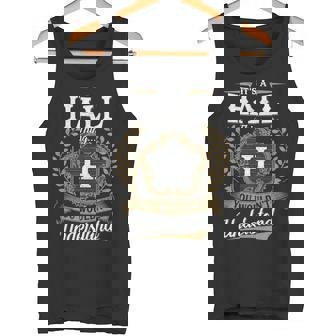 It's A Hall Thing You Wouldn't Understand Personalized Last Name Hall Family Crest Coat Of Arm Tank Top - Thegiftio UK