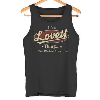 It's A Lovett Thing You Wouldn't Understand Tank Top - Thegiftio UK