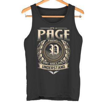 Its A Page Thing You Wouldnt Understand Name Vintage Tank Top - Thegiftio UK
