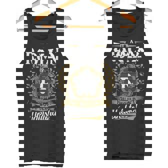It's A Roman Thing You Wouldn't Understand Personalized Last Name Roman Family Crest Coat Of Arm Tank Top - Thegiftio