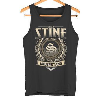 It's A Stine Thing You Wouldn't Understand Name Vintage Tank Top - Thegiftio UK