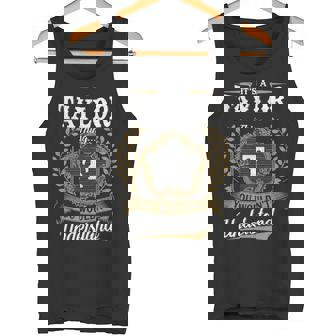 It's A Taylor Thing You Wouldn't Understand Personalized Last Name Taylor Family Crest Coat Of Arm Tank Top - Thegiftio