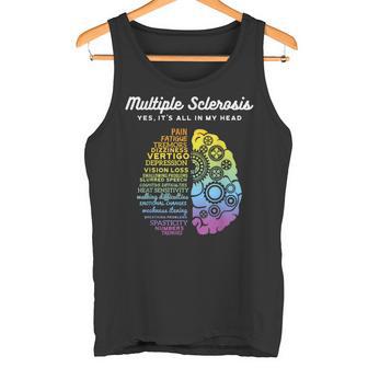 Ja Es Es Ist Alles In Mein Kopf Multiple Sclerosis Ms Tank Top - Seseable