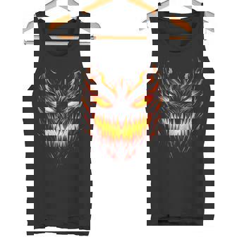 Jack o Lantern Scary Pumpkin Halloween Men Boys Kids Tank Top - Monsterry