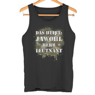 With Jawohl Mr Leutnant Bund Dienstgrad Lt Trainers Tank Top - Geschenkecke