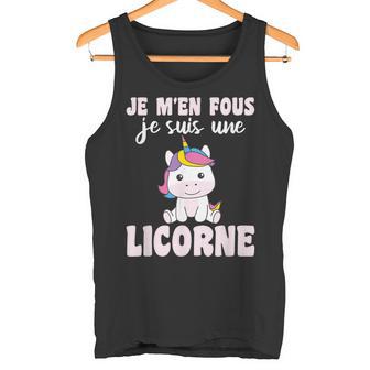 Je M’En Fous Je Suis Une Licorne Licorne Douce Débardeur e - Cadeauxyz
