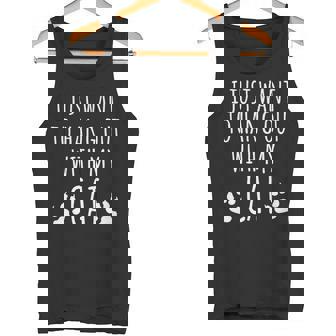 I Just Want To Hang Out With My Cat Tank Top - Monsterry