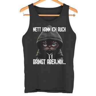 Short Sleeve Katz Ich Nett Kann Tank Top - Geschenkecke