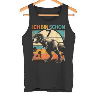 Kinder 7 Jahre Junge Geburtstag Dinosaur 7 Dino Boys' Tank Top - Geschenkecke