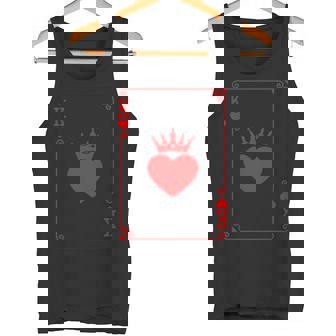 King Of Hearts King And Queen Easy Couple Halloween Costume Tank Top - Monsterry