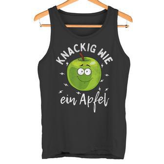 Knackig Wie Ein Apple Nutritionitamin Fruit Apple Saying Tank Top - Geschenkecke