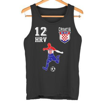 Kroatien Fan Em Spieler Ball Nummer 12 Tank Top - Seseable
