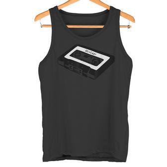 Lässig Nostalgic Mixtape Cassette Gray Tank Top - Geschenkecke