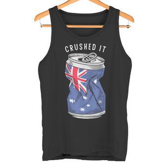 Lata De Cerveza De La Bandera Australiana Australiana Divertida Aplastada Camiseta sin mangas - Regaloses