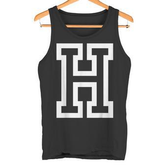 Letter H Bold Outline In Large Tank Top - Geschenkecke