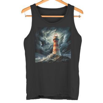 Leuchtturm In Wellen Nordsee Friesland Tank Top - Geschenkecke