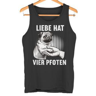 Liebe Hatier Pfoten Mops Pug Pug Dog Liebe Hatier Paw Tank Top - Geschenkecke