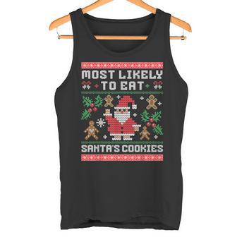 Am Liebsten Santas Kekse Essen Ugly Christmas Tank Top - Geschenkecke