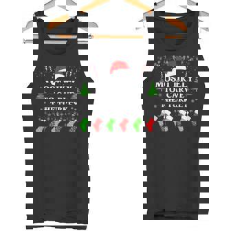 Most Likely To Carve The Turkey Family Christmas Santa Hat Tank Top Tank Top - Monsterry