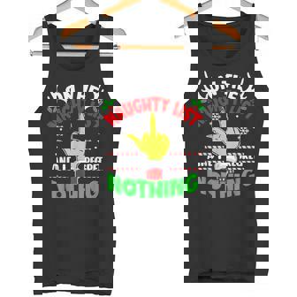 On The List Of Naughty And I Regret Nothing Christmas Tank Top - Monsterry
