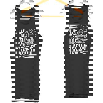 Live Love Logged Off For a Log Cabin Camper Tank Top - Monsterry