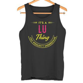 Lu Personalized Name Name Print S With Name Lu 2 Tank Top - Thegiftio UK
