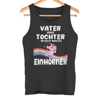 Lustigesater Einer Tochter Einhörner Geburt Baby Tank Top - Geschenkecke