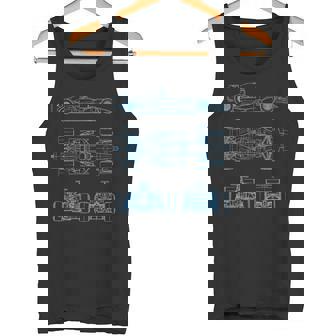 Macchina Da Corsa Formula Light Blueprint Intero Progetto Canotta - Novitaregali