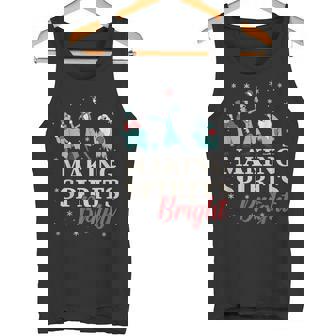 Making Spirits Bright Christmas Haunted Ghosts Tank Top - Monsterry