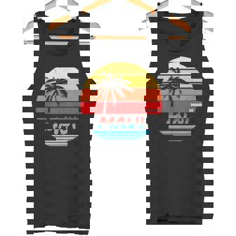 Maui Hawaii Hawaii Retrointage Style Sunset Canotta - Novitaregali